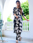 Designer Black Petal Coord Set